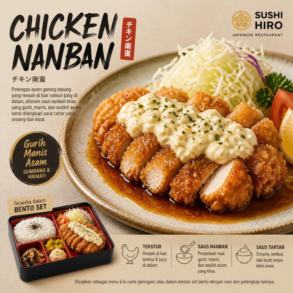Chicken Nanban Sushi Hiro menu chicken nanban